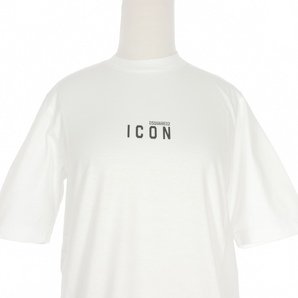 未使用品 ディースクエアード DSQUARED2 20AW Icon Mini Logo T-Shirt アイコン ロゴプリント Tシャツ カットソー 半袖 XS ホワイト 白の画像3