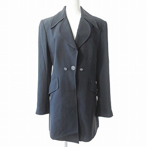  Christian Lacroix CHRISTIAN LACROIX tailored jacket блейзер длинный длина серебряный кнопка чёрный 38 0108 женский 