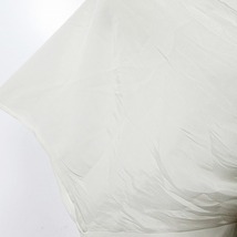 ダナキャランニューヨーク DKNY 美品 チュニックシャツ ブラウス 半袖 フレンチスリーブ Vネック ドレープ 白 L 0109 レディース_画像7