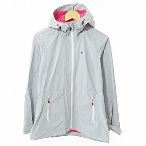 バーグハウス berghaus ナイロン ジャケット パーカー アウトドア ロゴプリント フーディ グレー M 0118 レディース