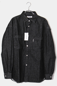 未使用品 2023SS COOTIE PRODUCTIONS クーティー SIZE:L Denim Work Shirt デニムワークシャツ Black One Wash ブラック ワンウォッシュ CT