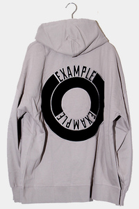 未使用品 2022SS EXAMPLE エグザンプル SIZE:XXL ROUND LOGO HOODIE ロゴフーディ プルオーバーパーカー GRAY グレー /● メンズ