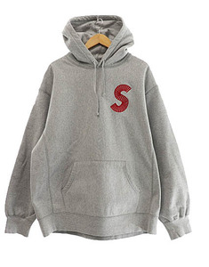 シュプリーム SUPREME 20AW S Logo Hooded Sweatshirt Sロゴ ボックス ロゴ 刺繍 フーデッド スウェットシャツ プルオーバー パーカー L 灰