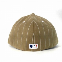 ニューエラ NEW ERA キャップ 59FIFTY MLB ニューヨークヤンキース 帽子 ピンストライプ ベージュ 7 3/8 58.7cm メンズ_画像4