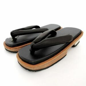 Неиспользуемая Susque Watch Fabric 21SS Geta Geta Shoes 21SSS-SHO-002 Vibram Sole кожа Kiri материал S 24,5-5см