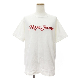 マークジェイコブス THE LOGO T-SHIRT Tシャツ カットソー 半袖 クルーネック ロゴ コットン C6000039 ホワイト 白 XS ■SM1 レディース