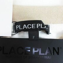 未使用品 プレイスプラン PLACE PLAN Tシャツ カットソー 長袖 ドルマンスリーブ 丸首 F ベージュ×ブラック×ホワイト ※EKM メンズ_画像3