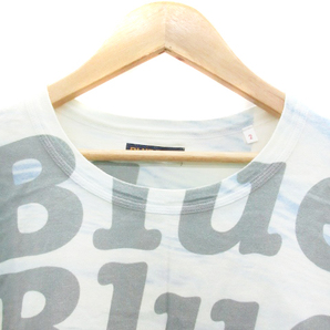 ブルーブルー BLUE BLUE Tシャツ カットソー 半袖 ラウンドネック プリント 2 オフホワイト 白 /YM27 ■MO メンズの画像3