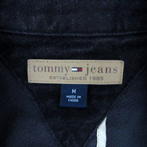 トミーヒルフィガー TOMMY HILFIGER テーラードジャケット ショート丈 シングルボタン 無地 ベロア M 黒 ブラック /YS25 レディース_画像6