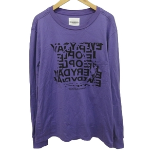 TAKAHIRO MIYASHITA The Soloist. everyday people Tシャツ カットソー 長袖 プリント 48 紫 パープル ■U90 メンズ