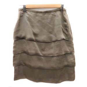  Junko Shimada JUNKO SHIMADA tight skirt tia-do skirt knee height plain 70-93 mocha /YK14 lady's 