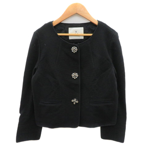  ef-de ef-de no color jacket middle height biju- plain 9 black black /YK23 lady's 