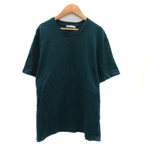 ザラ ZARA Tシャツ カットソー 半袖 ラウンドネック 無地 M 緑 グリーン /YK43 メンズ_画像1