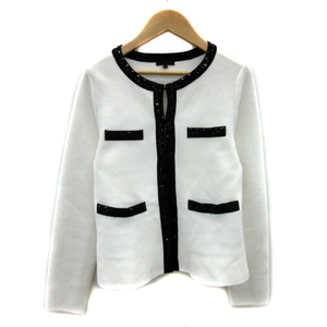  toe Be Schic TO BE CHIC no color jacket knitted jacket short beads 2 white white black black /YS29 lady's 