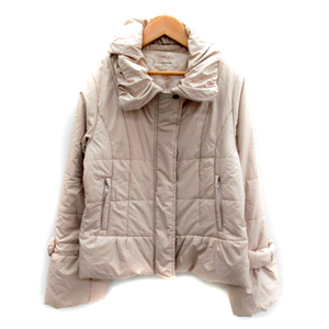  L'Est Rose L'EST ROSE cotton inside jacket blouson jacket middle height Zip up plain 2 beige /SY10 lady's 