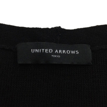 ユナイテッドアローズ UNITED ARROWS セーター ニット プルオーバー Vネック 無地 ペプラム ウール 長袖 黒 ブラック レディース_画像5