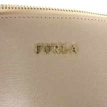 フルラ FURLA 美品 ショルダーバッグ ファスナー ロゴ チェーン ベージュ系 ■SM1 レディース_画像8