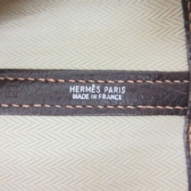 エルメス HERMES ガーデンパーティー PM アマゾニア トートバッグ 肩掛けカバン 茶 ブラウン レディース_画像5