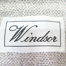 ウインザー Windsor ロングコート L 灰系 グレー 日本製 ポケット 毛 ウール 裏地 レディース_画像3