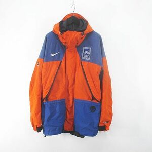 ナイキエーシージー NIKE ACG 長野五輪 1998 CBS TVクルー ジャケット M オレンジ系 バイカラー ジップアップ マジックテープ メンズ