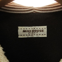 ミキハウス mikihouse ロンパース パーカー カバーオール 長袖 ボア ワンポイント コットン 43-1232-364-33 ベージュ 60-80 ■SM1 キッズ_画像5