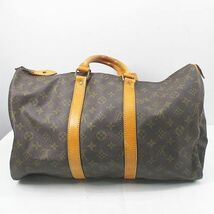 ルイヴィトン LOUIS VUITTON キーポル 45 ハンドバッグ 旅行 出張 ビジネス ボストンバッグ モノグラム ブラウン M41428 メンズ レディー_画像5