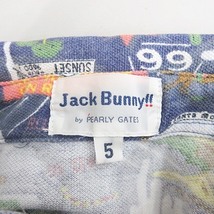 パーリーゲイツ PEARLY GATES ジャックバニー Jack Bunny? ゴルフ ポロシャツ 半袖 総柄 プリント コットン グレー ネイビー 紺 5 メンズ_画像3