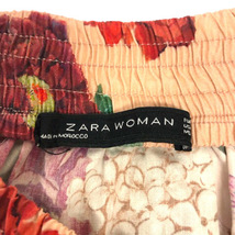 ザラウーマン ZARA WOMAN スカート フレア タック ロング丈 花柄 総柄 XS ピンク マルチカラー レディース_画像3