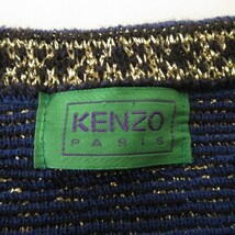 ケンゾー KENZO 美品 ヴィンテージ ニット セーター ブルー ゴールド ■GY09 レディース_画像7