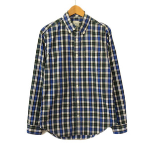 ギャップ GAP シャツ チェック ボタンダウン コットン XS 青 ブルー メンズ