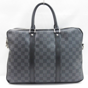 ルイヴィトン LOUIS VUITTON ダミエグラフィット ポルトドキュマン ヴォワヤージュ PDV PM ブリーフケース ビジネスバッグ N41478 ブラック