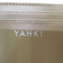 ヤーキ YAHKI レザー 三つ折り財布 ベージュ系 コンパクト ミニウォレット 服飾小物 レディース_画像3