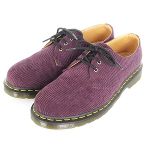 ドクターマーチン DR.MARTENS 美品 DUCHESS CORDUROY ダッチェス コーデュロイ 1461 3EYE SHOES 3ホール シューズ 27770601 紫 パープル UK