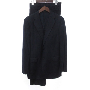 マッキントッシュ ロンドン スーツ セットアップ テーラードジャケット シングル パンツ スラックス ウール 紺 ネイビー AB7 XL位 メンズ