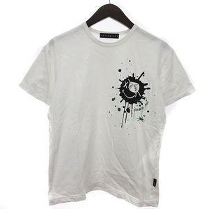 ロアーガンズ ROARGUNS INK PRINT TEE Tシャツ 半袖 インクペイント プリント ラインストーン ホワイト 白 2 M位 メンズ