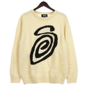 ステューシー STUSSY CURLY S SWEATER ニット セーター アイボリー系 L メンズ