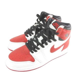 未使用品 ナイキ NIKE GS Air Jordan 1 High OG Heritage スニーカー 25ｃｍ 白 ホワイト ■U30 メンズ