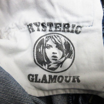 ヒステリックグラマー HYSTERIC GLAMOUR USED加工 デニム ZIPベルト テーパード パンツ 25 インディゴ 240105E レディース_画像3