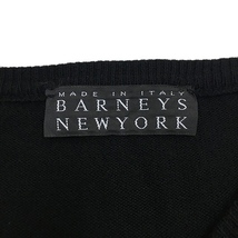 バーニーズニューヨーク BARNEYS NEW YORK セーター ニット プルオーバー Vネック 無地 ウール 長袖 46 黒 ブラック メンズ_画像5