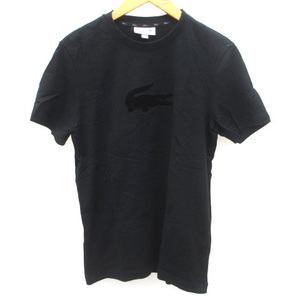 ラコステ LACOSTE Tシャツ 半袖 ロゴ コットン 黒 ブラック FR2 S位 トップス メンズ