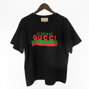 Gucci Gucci 20ss Оригинальный Gucci Print Uplesize Tee 616036 XJCOQ Оригинальный Gucci Print Over -Size T -Frish Logo с коротким рукавом Black