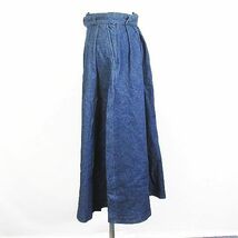 ディッキーズ Dickies スカート ボトムス デニム ロング丈 マキシ丈 フレア ストレッチ S インディゴ ※EKM レディース_画像2