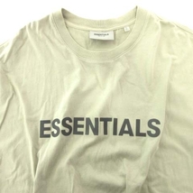 エフオージー エッセンシャルズ フィアオブゴッド FOG ESSENTIALS FEAR OF GOD Tシャツ 半袖 プリント ロゴ 薄手 Lサイズ ベージュ ■U90_画像3