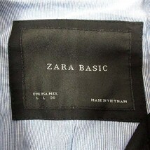 ザラ ベーシック ZARA BASIC トレンチコート 総裏地 L 紺 ネイビー /YK レディース_画像6