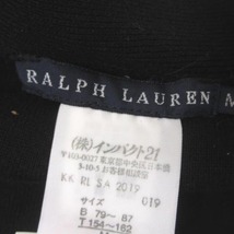 ラルフローレン RALPH LAUREN ニット カーディガン 前開き コットン ウール混 ブラック 黒 M ■GY11 レディース_画像4