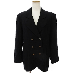  mistake Chloe miss chloe tailored jacket blaser double gold button 6B total reverse side wool plain black black 40 L corresponding #GY14 lady's 