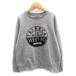  United Arrows A DAY IN THE LIFE UNITED ARROWS sweat sweatshirt long sleeve round neck print S gray /SY37 men's 