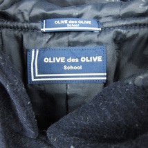 オリーブデオリーブ OLIVE des OLIVE school ダッフルコート ロング丈 ウール M ネイビー 紺 /YM4 レディース_画像4