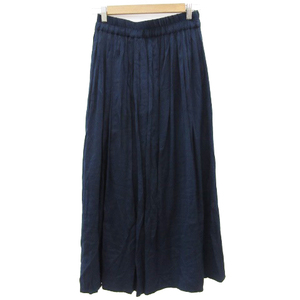  azur bai Moussy AZUL by moussy flair skirt gathered skirt long height S navy navy blue /YM6 #MO lady's 