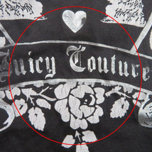 ジューシークチュール JUICY COUTURE カットソー 長袖 ラウンドネック プリント S ダークブラウン /YK35 レディース_画像5